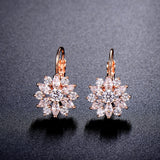 Luxury Ear Cuff Earrings For Women 6pcs Round And Marquise CZ Formed Brilliant Flower Stud Earrings Women Jewelry Gift