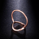 Sparkling Hoop Ring Pave Cubic Zirconia Diamond Rose Gold And White Gold Plated Fashion Circle Rings Jewelry