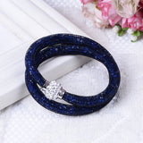 NEW Fashion Jewelry Handmade Stardust Crystal Rhinestone Bracelets Women Charm Bangle