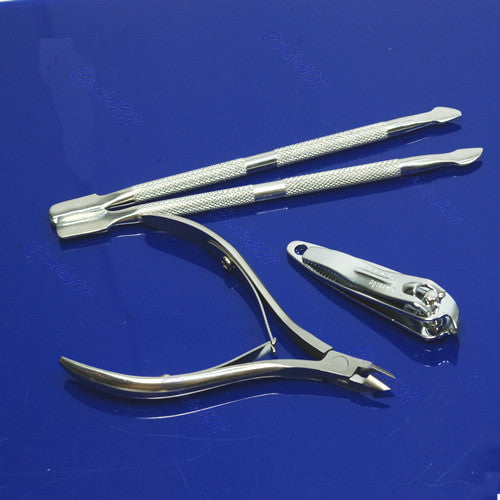 Nail Art Manicure Stainless Steel Cuticle Spoon Pusher Remover Clipper Tool Sets