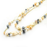 Natural Stone Love Bead Necklaces for Woman Gold Chain Statement Vintage Accessories Maxi Ethnic Jewelry