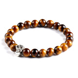 Natural Stone Skull Bracelets& Bangles Beads Buddha Charm Bracelet For Women Bracciali Pulseras Men Jewelry