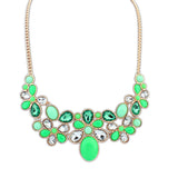 Trendy Necklaces Pendants 4 colour Link Chain Collar Long Plated Enamel Statement Bling & Fashion Necklace Women Jewelry