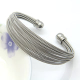 Never Fade Stainless Steel A Lot Of Twisted Wire Bracelets Bangles 18K Gold / Rose Gold / Silver Women's Fashion Jewelry