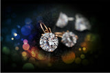 New 18K Gold Jewelry Big Zircon Crystal Gold & Silver Hoop Earrings for Women A Low-Key Luxury Wedding Bridal Jewelry