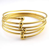 New 18K Yellow Gold Plated Twist Wire Mesh Hand Bangle Charm Bracelets Pulseiras Fashion Jewelry For Perfume Women