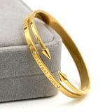 New Arrival Conical Arrows Imitation Diamond Bracelets & Bangles 18K Gold Plated "Eternal love" Nail Cuff Bracelet For Women