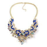 New Arrival Spring Colorful Crystal Women Brand Maxi Statement Necklaces& Pendants Vintage Turkish Jewelry Necklace 