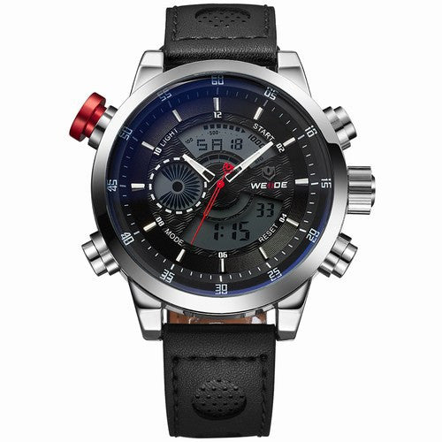 New Arrival WEIDE Men's Casual Wristwatches Military Watches Men Sports Quartz Dual Time Zone Analog Digital Watch Luxury Brand