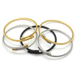 New Arrivals Simple Elegance Fashion Jewelry Bracelets & Bangles 5-color Stainless Steel Bracelets For Women