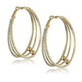 New Big Hoop Earrings 60mm 18K Gold Plated Hoop Earrings for Women Jewelry