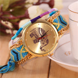 New Brand Handmade Braided Elephant Friendship Bracelet Watch GENEVA Watch Ladies Quarzt Watches