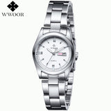 New Brand Relogio Feminino Date Day Clock Female Stainless Steel Watch Ladies Fashion Casual Watch Quartz Wrist Women Watches