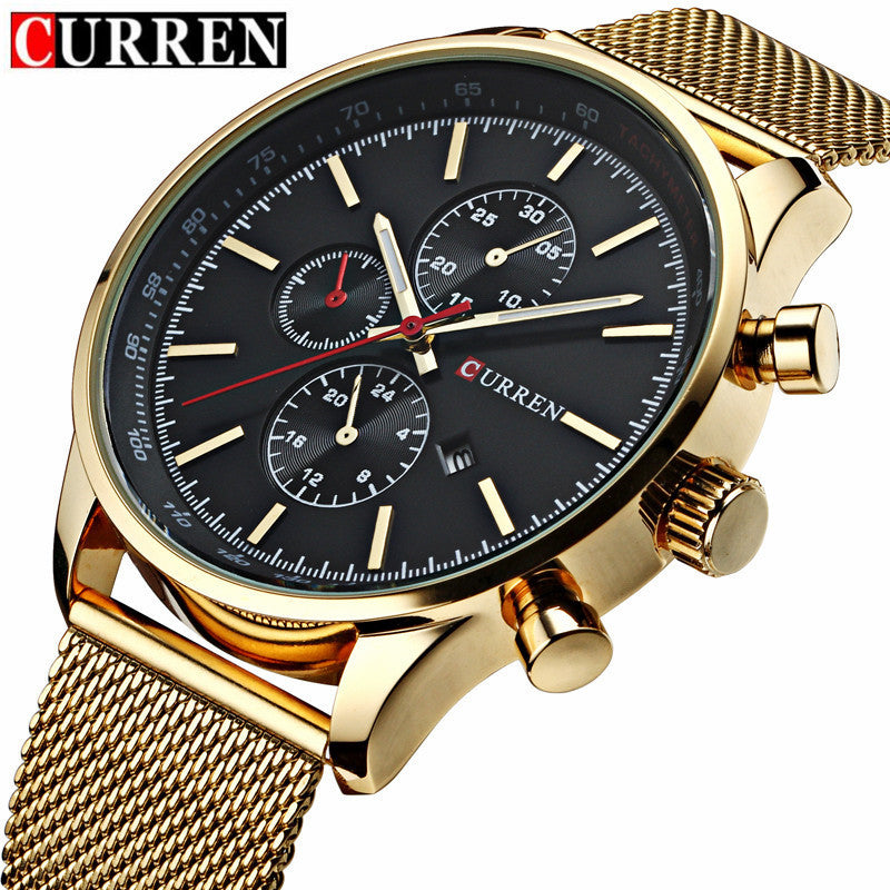 New CURREN Watches Luxury Brand Men Watch Full Steel Fashion Quartz-Watch Casual Male Sports Wristwatch Date Clock Relojes