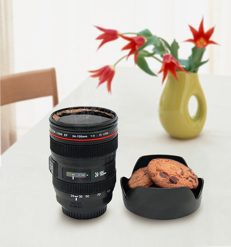 Caniam Camera Lens Cup 24-105mm 1:1 Scale Plastic Milk Beer Coffee Tea Cup Mug 400ML Creative Cups and Mugs