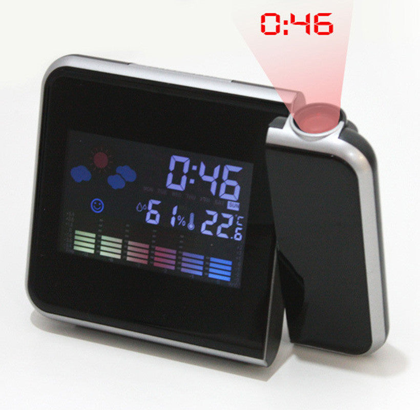 New Color LED Backlight Digital Weather Projection Alarm Clock Weather Forecast Station