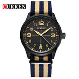 New Curren Watches Men Top Brand Luxury Mens Nylon Strap Wristwatches Men's Quartz Popular Sports Watches relogio masculino 