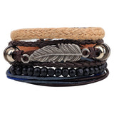 New Design 1 Set Men's bracelet Women Vintage Multilayer Leather Bracelets bangles Jewelry pulsera Hombre 