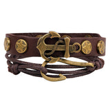 New Design 1 Set Men's bracelet Women Vintage Multilayer Leather Bracelets bangles Jewelry pulsera Hombre 