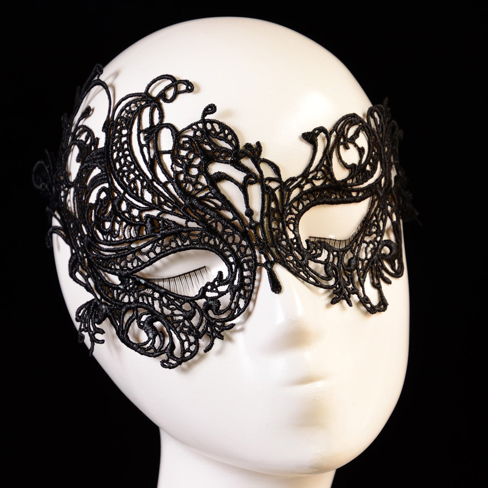 Women Lace Face Eye Black Mask Hollow Fancy Dress Venetian Carnival