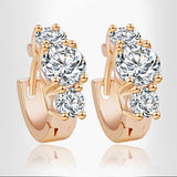 New Design hot Fashion Luxury gold Color Austrian crystal earrings zircon Statement jewelry for women