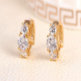 New Design hot Fashion Luxury gold Color Austrian crystal earrings zircon Statement jewelry for women