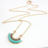 New Exquisite Turquoise Necklace Fashion Charm Brand Jewelry Necklace For Women Dress Accessories