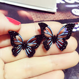 New Fashion Big Butterfly Stud Earrings For Women Bijoux Cute Party Jewelry