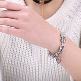 New Fashion Bracelet DIY Bead Bracelets Charm Bracelets for Women Silver Plated Chain Bracelet Beads Jewelry Best Gfit 