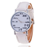 New Fashion Casual Ladies Leather Quartz Mathematical Symbols Women Wrist Watches