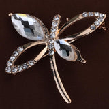 New Fashion Clear Crystal Gold Plated Cute Butterfly Brooch Pin Jewelry Women
