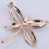 New Fashion Clear Crystal Gold Plated Cute Butterfly Brooch Pin Jewelry Women