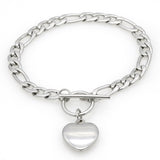 New Fashion Heart Bracelets Bangles Women Big Brand Design Charm Jewelry High Quality Stainless Steel Wedding Christmas Gift