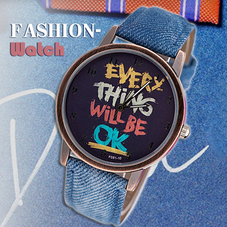 Fabric band Watch Men women quartz watches with cartoon watch Fashion female Wristwatches Woman watches