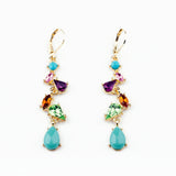 New Fashion Jewelry Alloy Multicolor Long Drop Earrings for Women