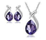 New Fashion Jewelry Jewelry Set Necklace Pendant and Earring Austrain Crystal Jewelry Set For Women