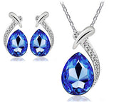 New Fashion Jewelry Jewelry Set Necklace Pendant and Earring Austrain Crystal Jewelry Set For Women