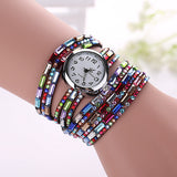 New Fashion Luxury Gemstone Leather Wristwatches Casual Women Dress Quartz Watch Reloj Mujer Hot relogio feminino