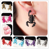 New Fashion Punk Black Gold Multiple Color bizarre Animal Scorpion Stud Earrings For Women Jewelry