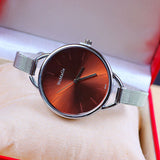 New Fashion Silver Watches for Women Dress Watches Quartz Watch Stainless Steel Watches Relogio Feminino Gift Clock