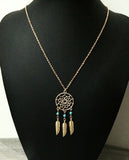 New Fashion accessories jewelry Dream catcher leather pendant necklace gift for women girl