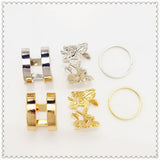 New Fashion jewelry hollow flower finger ring set for women girl lovers' gift wholesale 1set=3pcs