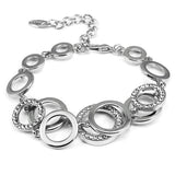 New Female Bracelets Bangles Fashion Circular Connectors Rhinestone Crystal Wedding Bracelet For Women/Girls Luxury quality