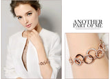New Female Bracelets Bangles Fashion Circular Connectors Rhinestone Crystal Wedding Bracelet For Women/Girls Luxury quality