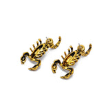 New Gothic Punk Exaggerated 3D Scorpion Cuff Earring for Women Men Stereo Retro Black Gold Plated Animal Stud Earrings