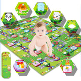 New Play Mat Baby Educational Crawl Pad Play+Learning+Safety Mats Kids Climb Blanket 90x100CM Game Carpet
