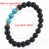 Natural Stone Bracelet & Bangle With Lava Rock Bracelet Of Stretch Buddha & Yoga Bracelet Women Men 