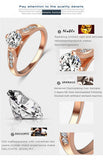New Ring 18K Rose Gold/Platinum Plate Inlay Austrian Crystals Women Rings
