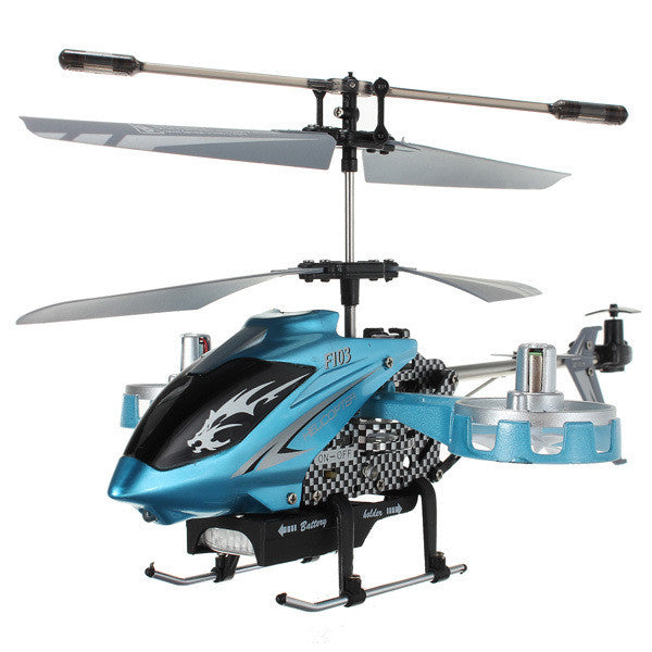 New Version Avatar F103 4CH IR 2.4Ghz Remote Control Mini Metal Gyro RTF 4 Channel RC Helicopter LED Gyro Blue Toy