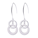 New arrival design fashion element gold silver hollow circle drop earrings 